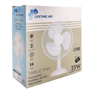 ventilateur de table 35 w, ø30 cm, blanc