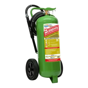 extincteur vert ecofire ext040g sur chariot 40 l