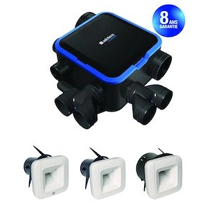 Kit VMC simple flux EasyHOME HYGRO COMPACT Premium Haute Pression HP+ BDH - 11033426 - ALDES