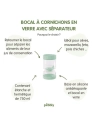 bocal a cornichons verre 750ml +separateur - la brigade de buyer