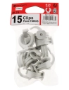 15 clips Ø 25 mm sans chevilles