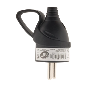 Fiche mâle anneau -16A 2 pôles+ terre - noir