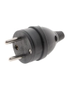 Fiche mâle anneau -16A 2 pôles+ terre - noir