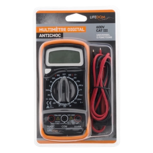 Multimètre antichoc 5 fonctions 17 calibres