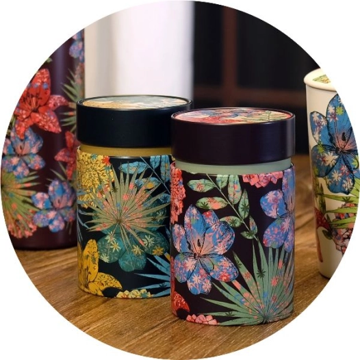 boã®te ã  cafã©/thã© - rustic flower 150g - brussel steel eigenart