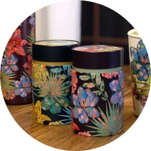 boã®te ã  cafã©/thã© - rustic flower 150g - brussel steel eigenart