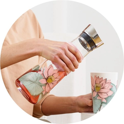 carafes en verre -eve padma - brussel steel eigenart