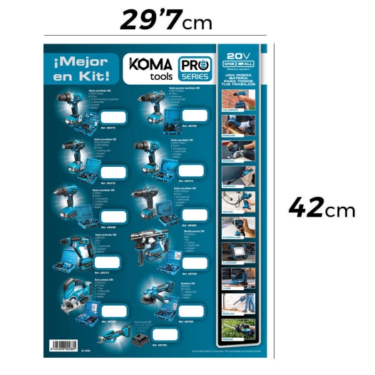 affiche promotionnelle thématique sans pvp koma tools 29,7x42cm