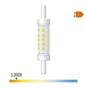 ampoule linéaire led 78 mm, r7s, 5 w, 500 lm, 3000 k, lumière chaude, réglable, ø15 x 78 mm