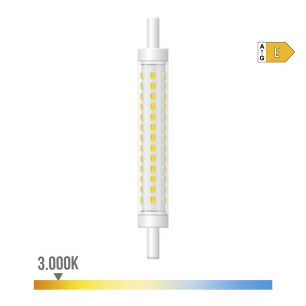 ampoule linéaire led 118 mm, r7s, 8 w, 900 lm, 3000 k lumière chaude, réglable, ø15 x 118 mm