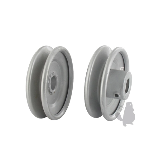 poulie clavetée à gorge trapézoïdale en acier.ø: ext:82,55mm, ø: int:15,88mm.