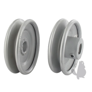 poulie clavetée à gorge trapézoïdale en acier.ø: ext:82,55mm, ø: int:15,88mm.