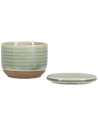 sucrier 7xh6cm avec couvercle vert cameo - fine dining living