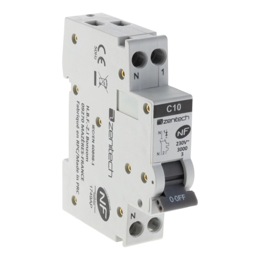 Disjoncteur PH/N - 10A zenitech NF