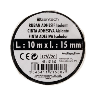 Rouleau adhesif 15mm x 10 mètres noir