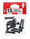 10 embases a chevilles noir