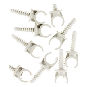 10 clips Ø 16 mm avec chevilles