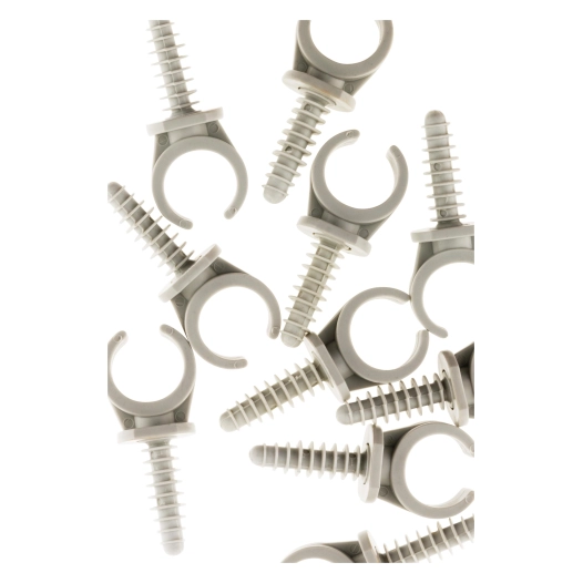 10 clips Ø 20 mm avec chevilles