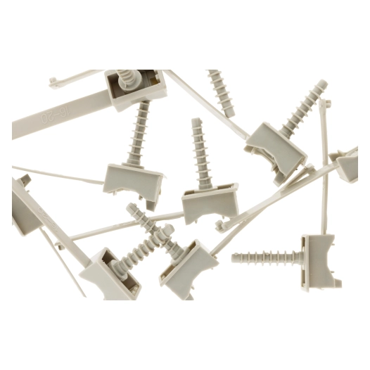 10 attaches clipsables Ø 16/20 + chevilles gris