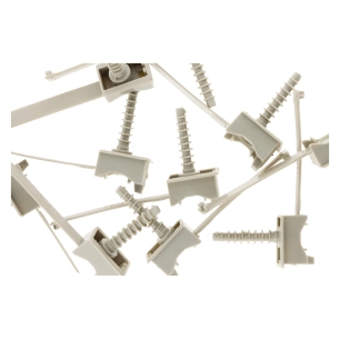 10 attaches clipsables Ø 16/20 + chevilles gris