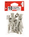 10 attaches clipsables Ø 16/20 + chevilles gris