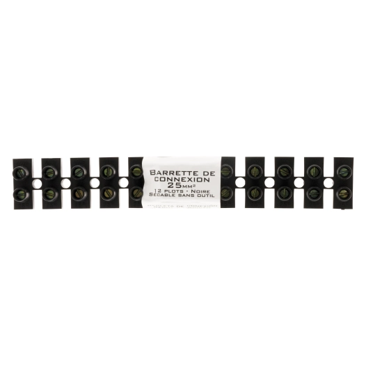 Barrettes 25 mm² noir