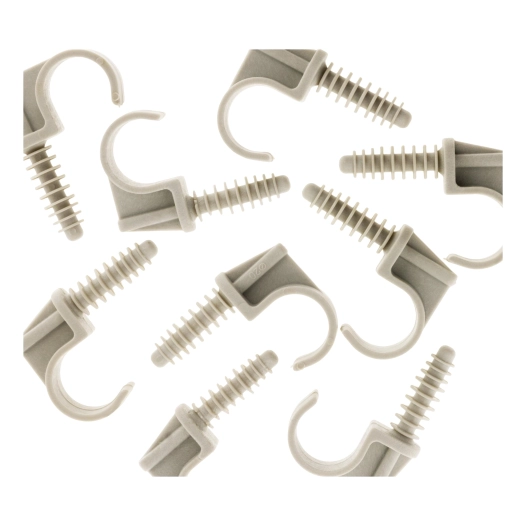 10 fixe tube Ø 20 mm gris