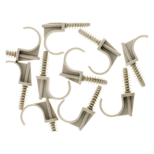 10 fixe tube Ø 25 mm gris