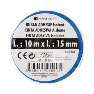 Rouleau adhesif 15mm x 10 mètres bleu