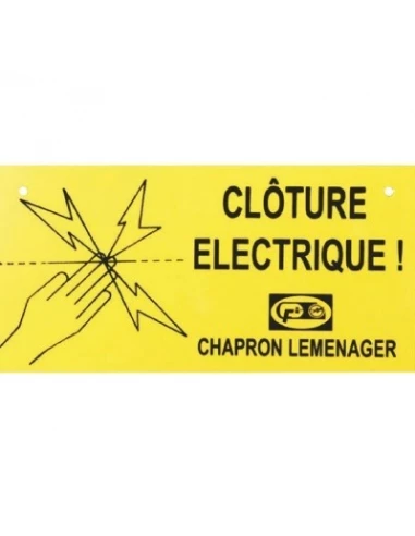 Plaque avertissement clôture électrique - CHAPRON