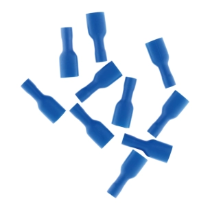 10 cosses bleu clips fem isolés 6,3 mm