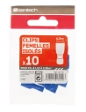 10 cosses bleu clips fem isolés 6,3 mm