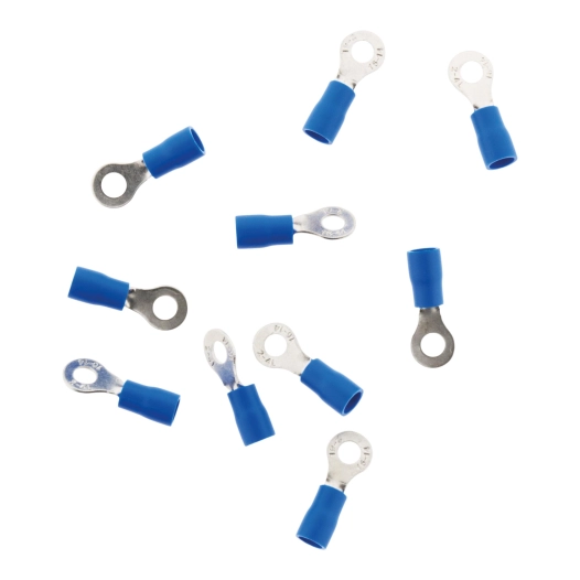 10 cosses bleu rondes 4 mm