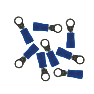 10 cosses bleu rondes 6 mm