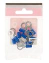 10 cosses bleu rondes 6 mm