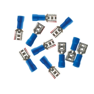 10 cosses bleu clips femelle 6,3 mm