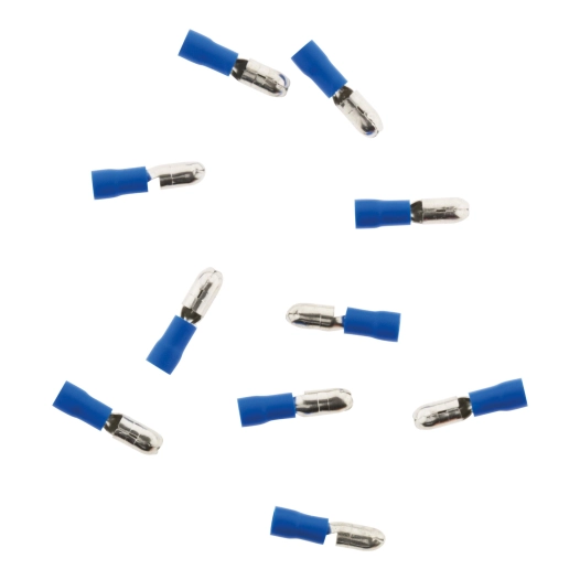 10 cosses bleu fiches mâles 5 mm