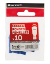 10 cosses bleu fiches fem 5 mm