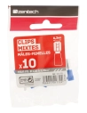 10 cosses bleu clips mixte mâle femelle 6,3 mm