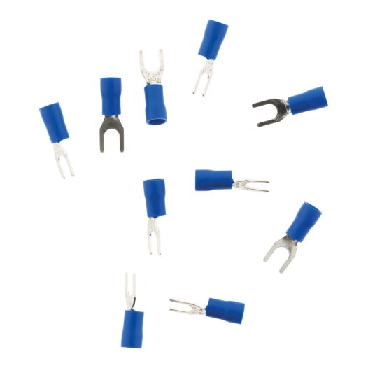 10 cosses bleu fourches 4 mm