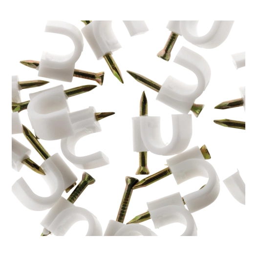 20 attaches plastiques Ø 7 blanc special tv