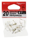 20 attaches plastiques Ø 7 blanc special tv