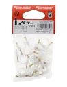 20 attaches plastiques Ø 10 blanc