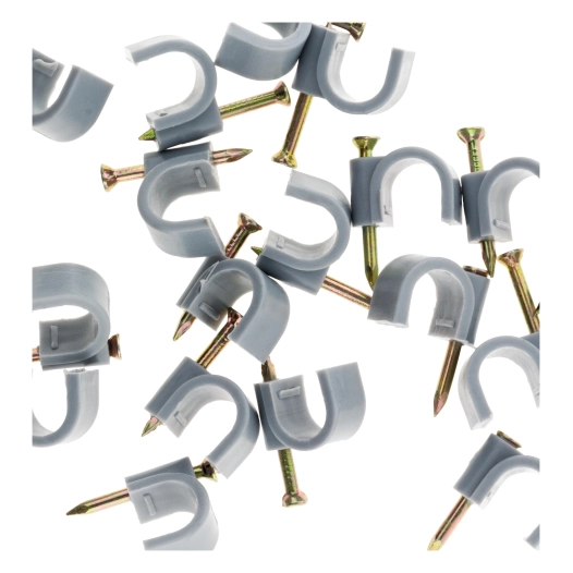 20 attaches plastiques Ø 10 gris