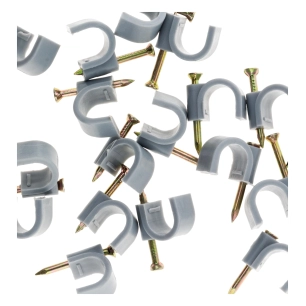 20 attaches plastiques Ø 10 gris