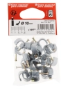 20 attaches plastiques Ø 10 gris