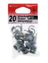 20 attaches plastiques Ø 12 gris