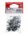 20 attaches plastiques Ø 12 gris