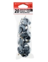 20 attaches plastiques Ø 20 gris