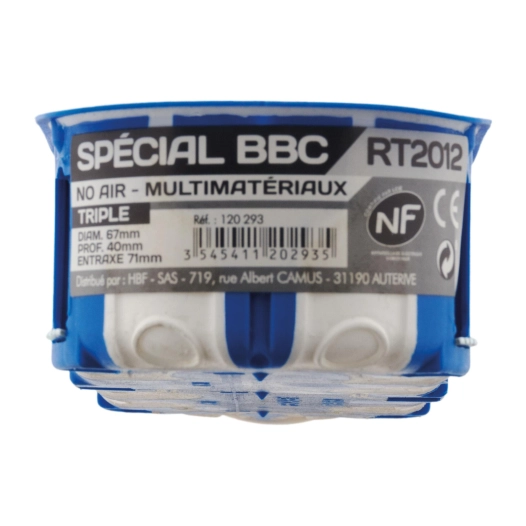 BOITE ENCAST TRIPLE NO AIR MULTIMAT 67X40 ENTR 71